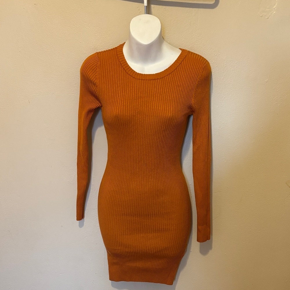 Forever 21 Rust Long Sleeve Dress